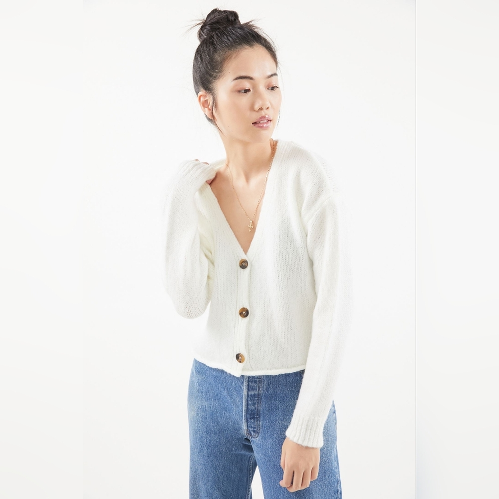Urban Outfitters Cropped Button Cardigan Sweater